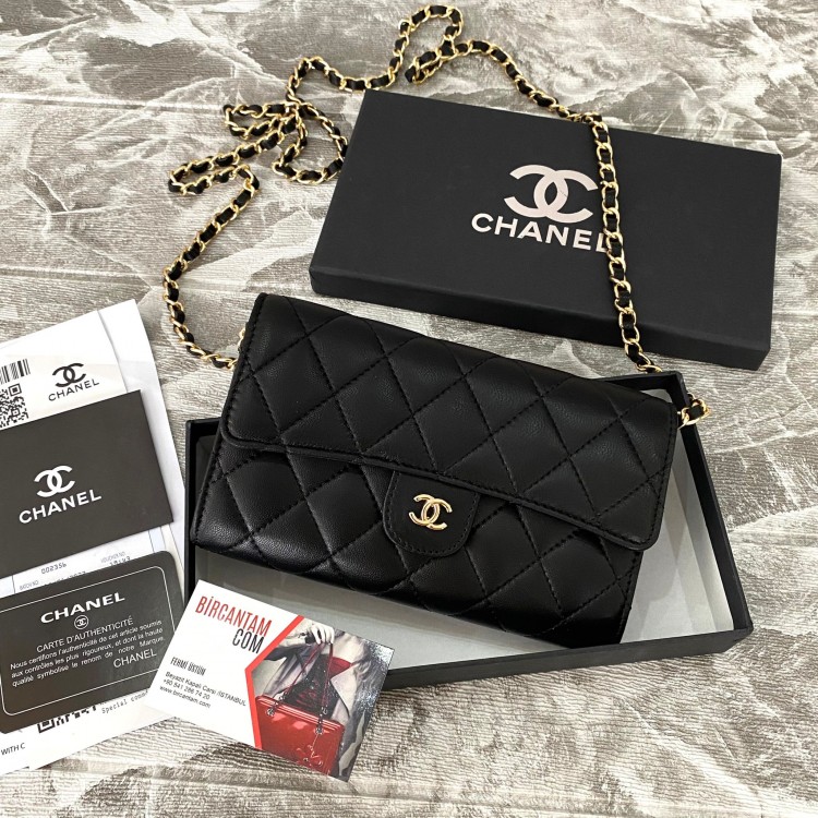 CHANEL LONG CHAİN FLAP WALLET CLASSİC